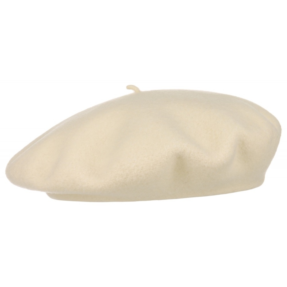 Cream Wool Beret